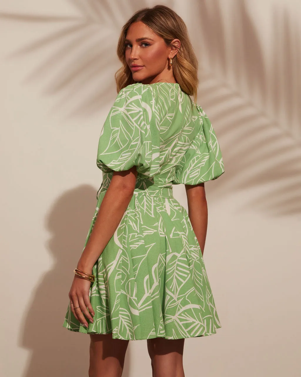 Adrianna Puff Sleeve Printed Mini Dress sold by Vici product image thumbnail 4