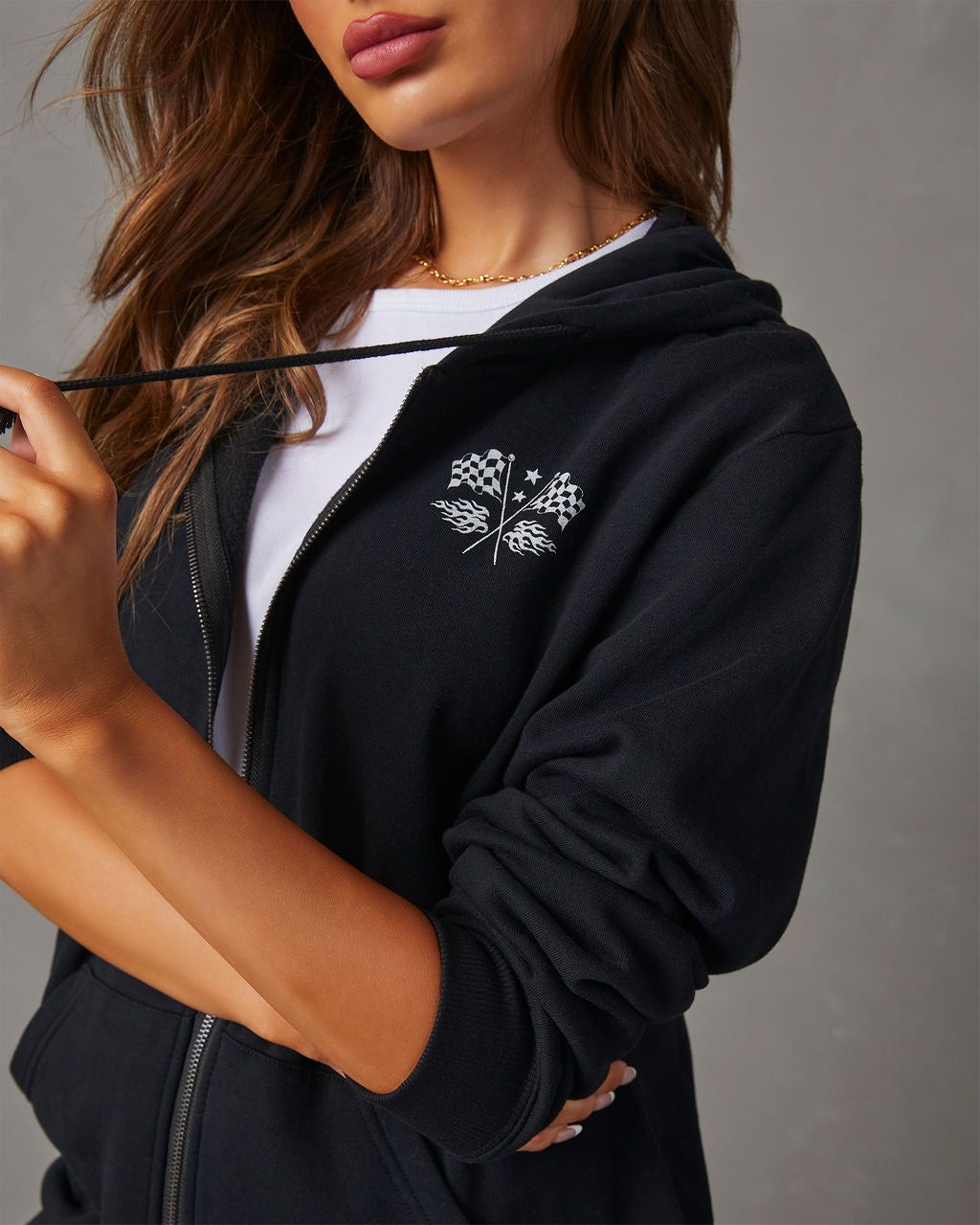 Chasing Dreams Zip Up Hoodie sold by Vici product image thumbnail 5