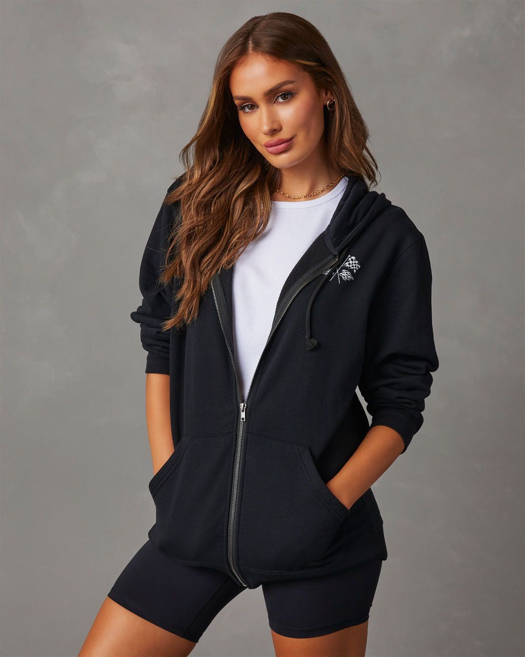 Chasing Dreams Zip Up Hoodie sold by Vici