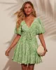 Adrianna Puff Sleeve Printed Mini Dress sold by Vici