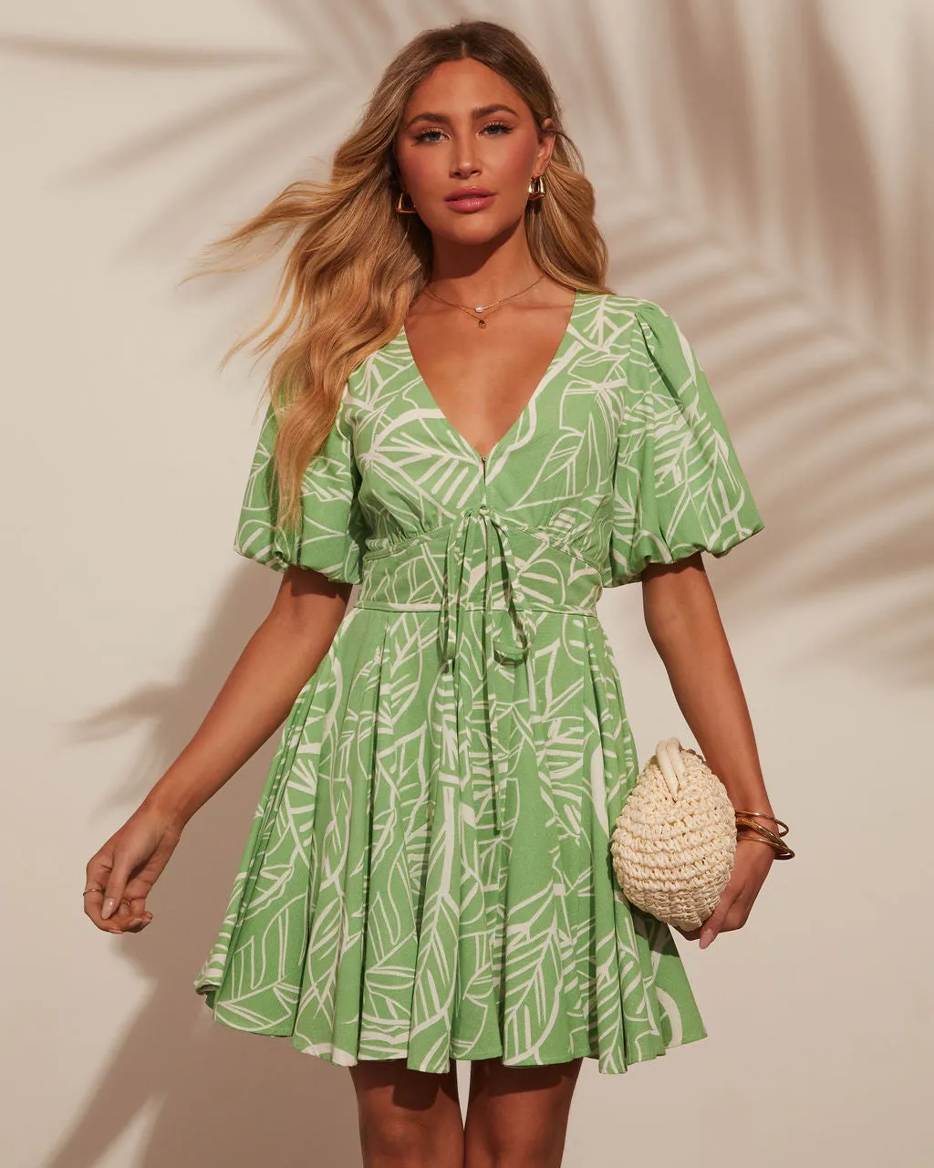 Adrianna Puff Sleeve Printed Mini Dress sold by Vici product image thumbnail 2