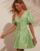 Adrianna Puff Sleeve Printed Mini Dress sold by Vici