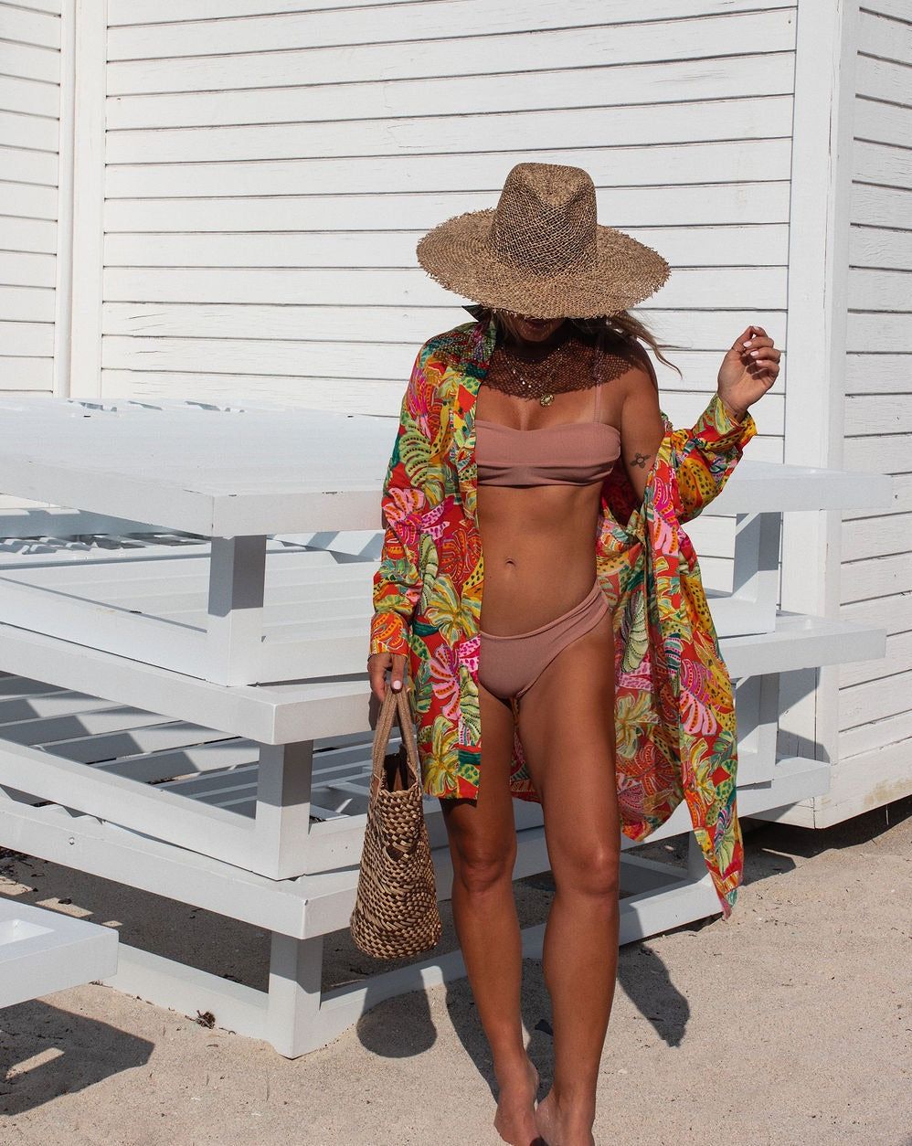 Tropical State Of Mind Button Down Shirt Dress sold by Vici product image thumbnail 3