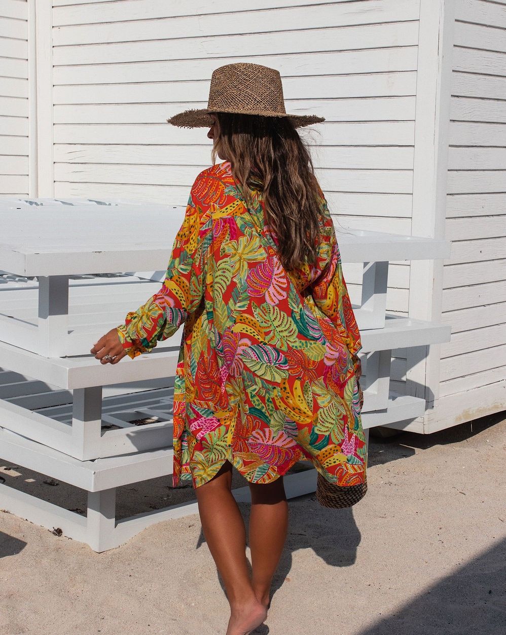 Tropical State Of Mind Button Down Shirt Dress sold by Vici product image thumbnail 4