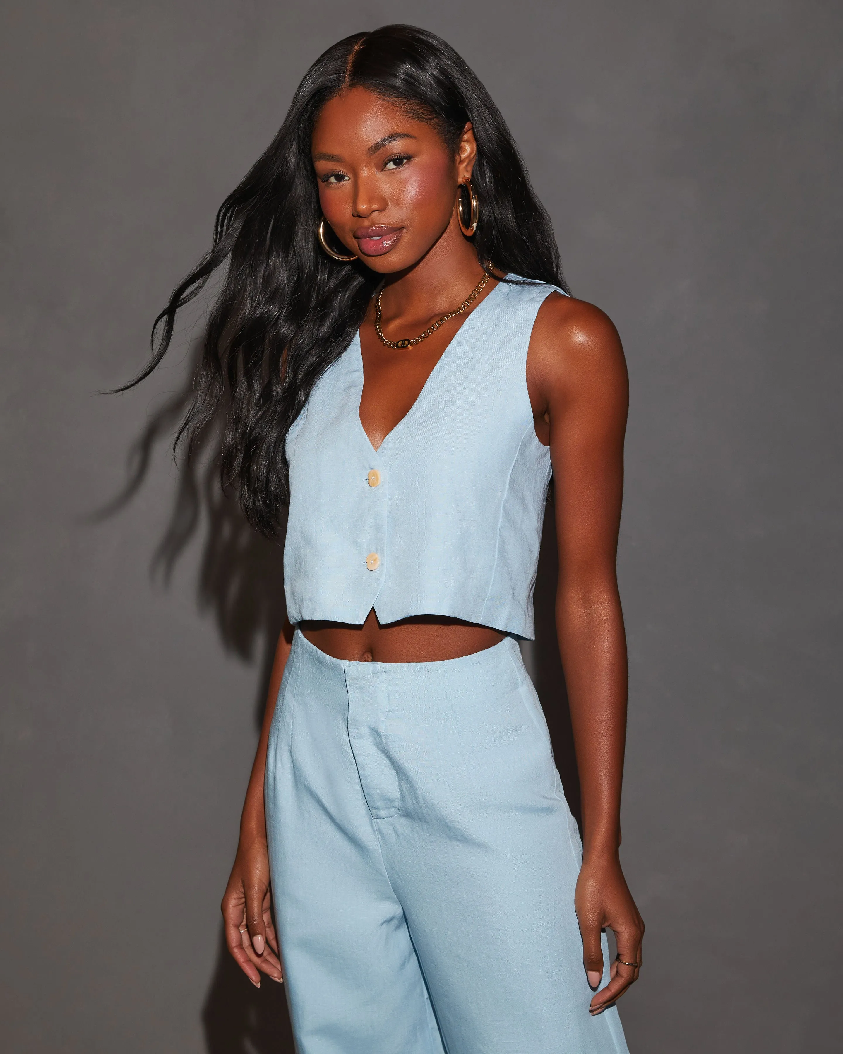 Adley Sleeveless Crop Vest Top sold by Vici product image thumbnail 3