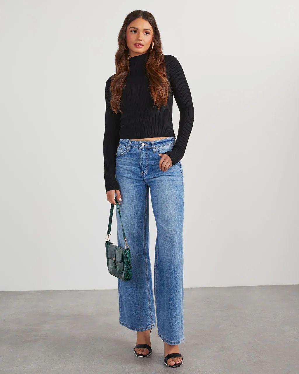 Grainge Mock Neck Knit Top sold by Vici product image thumbnail 4