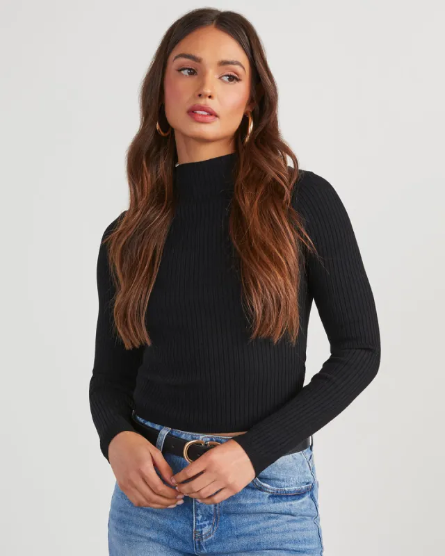 Grainge Mock Neck Knit Top sold by Vici