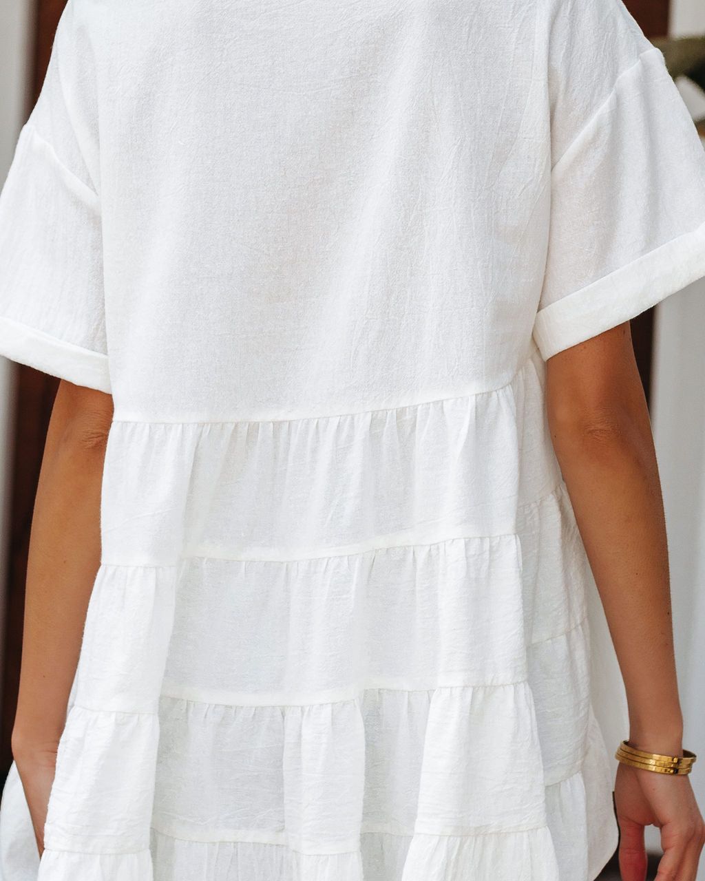 Josie Cotton Babydoll Top - White - FINAL SALE sold by Vici product image thumbnail 4