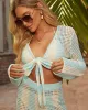 Seychelles Crochet Striped Coverup Tie Top sold by Vici