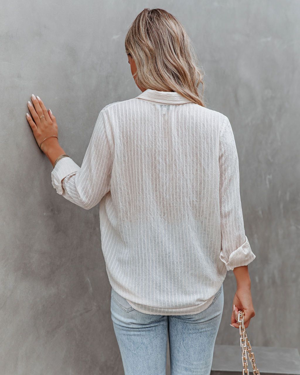 Rodeo Textured Button Down Blouse - FINAL SALE sold by Vici product image thumbnail 2