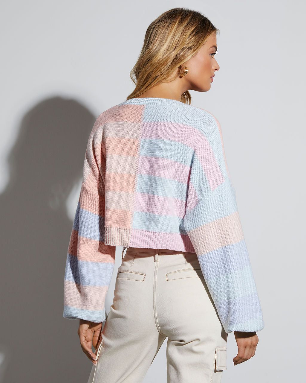 Mixed Feelings Knit Striped Colorblock Sweater sold by Vici product image thumbnail 3
