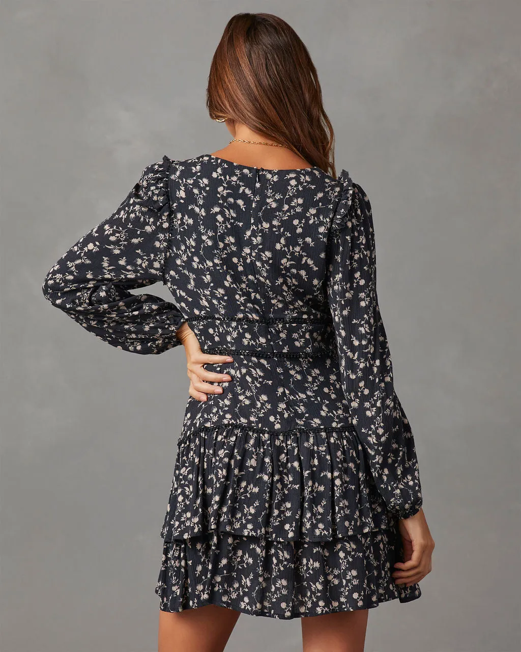 Allie Floral Short Sleeve Mini Dress sold by Vici product image thumbnail 4