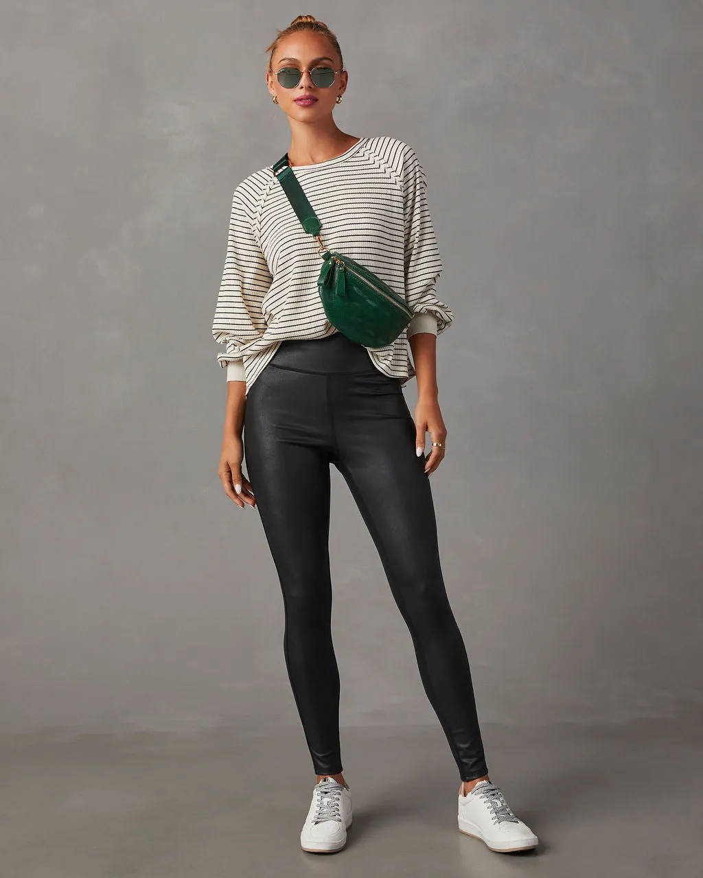 Jacey Cotton Striped Long Sleeve Top sold by Vici product image thumbnail 2