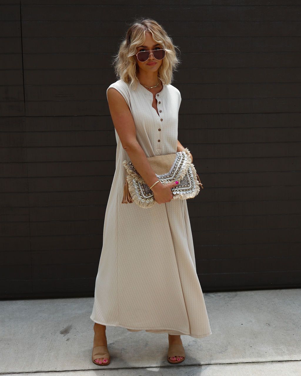 Cyndella Pocketed Jumpsuit - Sand - LAST CHANCE sold by Vici product image thumbnail 7