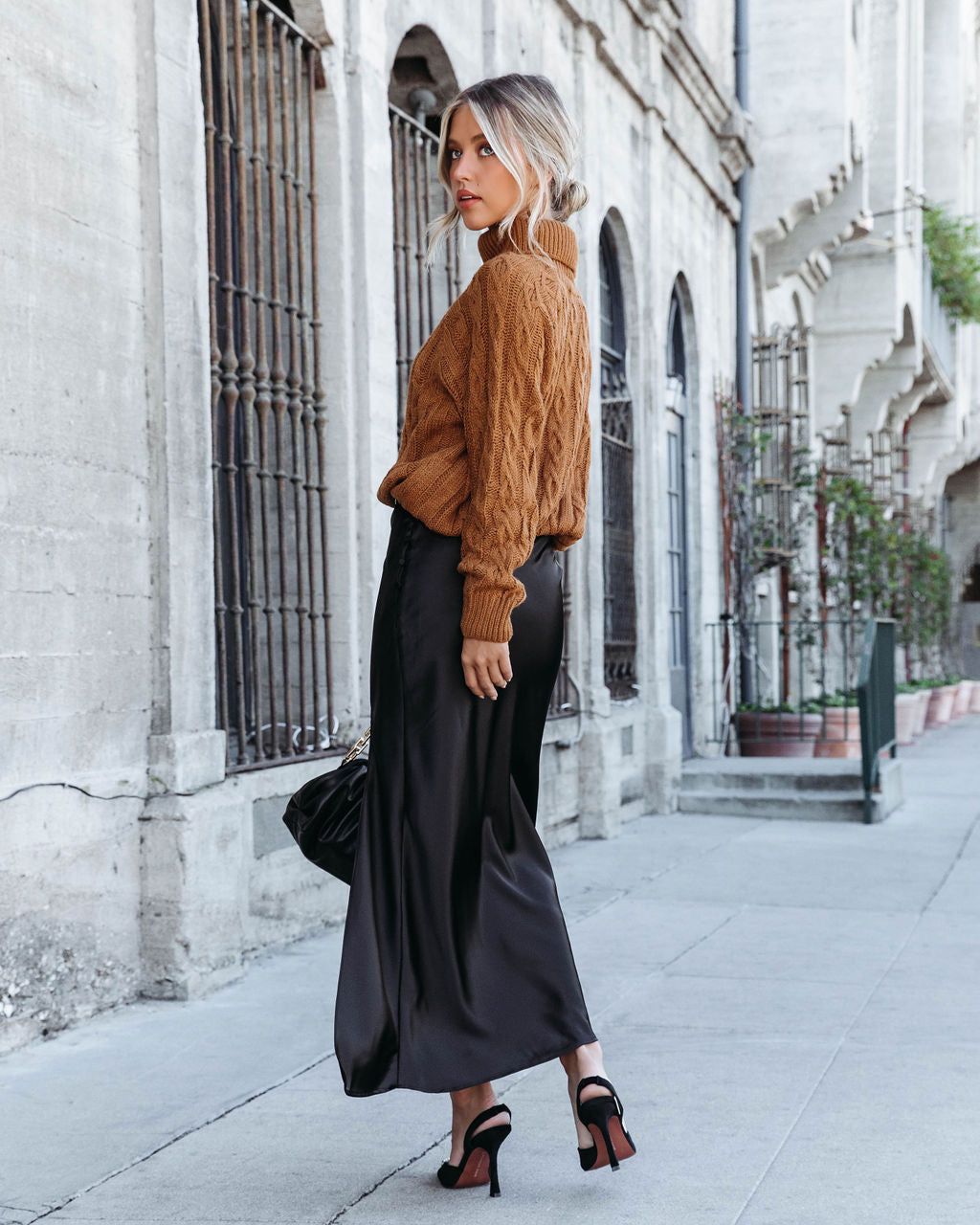 Once Upon A Fall Cable Knit Turtleneck Sweater sold by Vici product image thumbnail 4