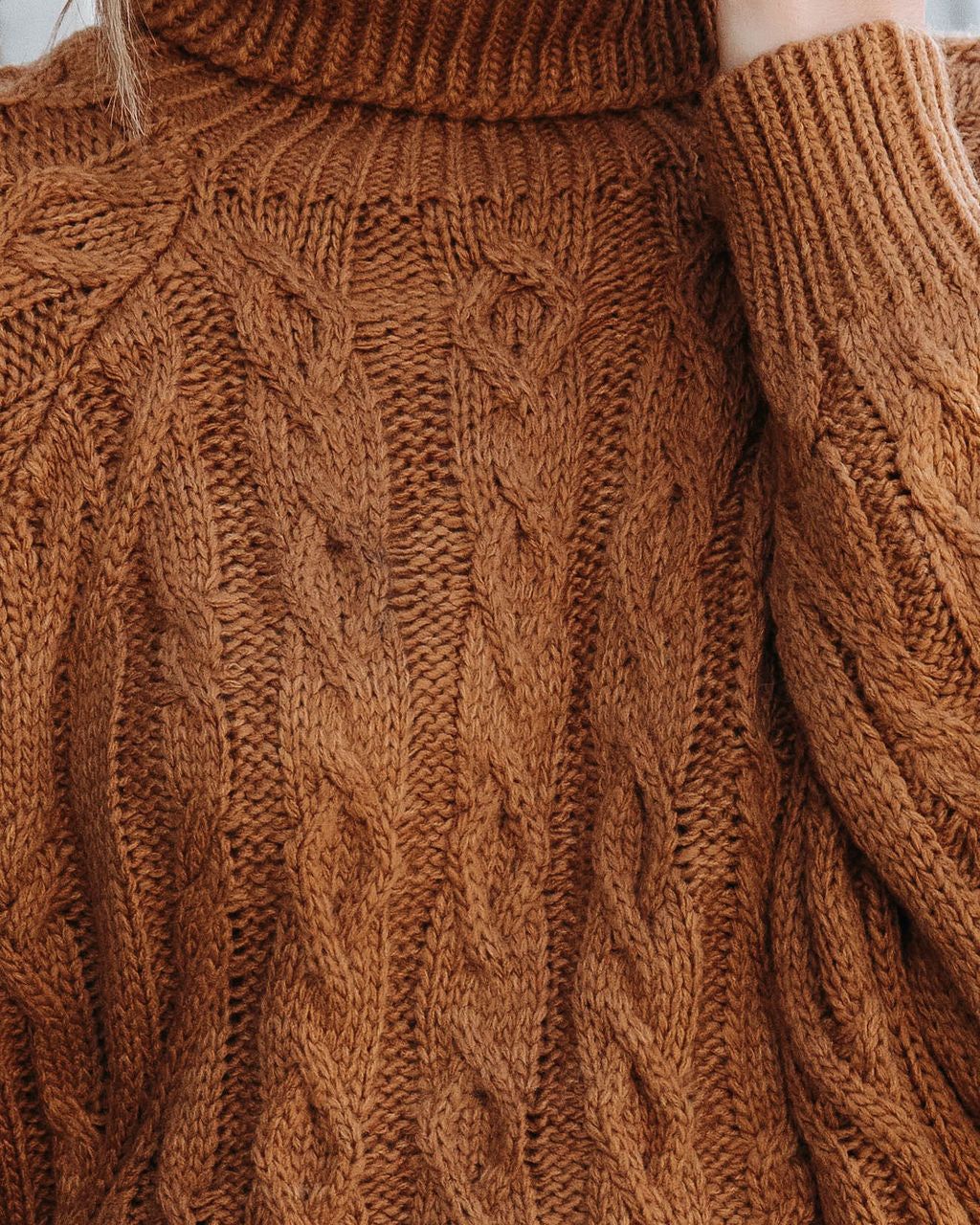 Once Upon A Fall Cable Knit Turtleneck Sweater sold by Vici product image thumbnail 2