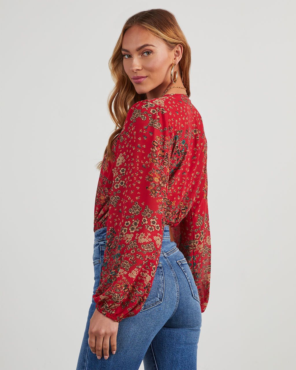 Joyce Floral V-Neck Bodysuit sold by Vici product image thumbnail 4