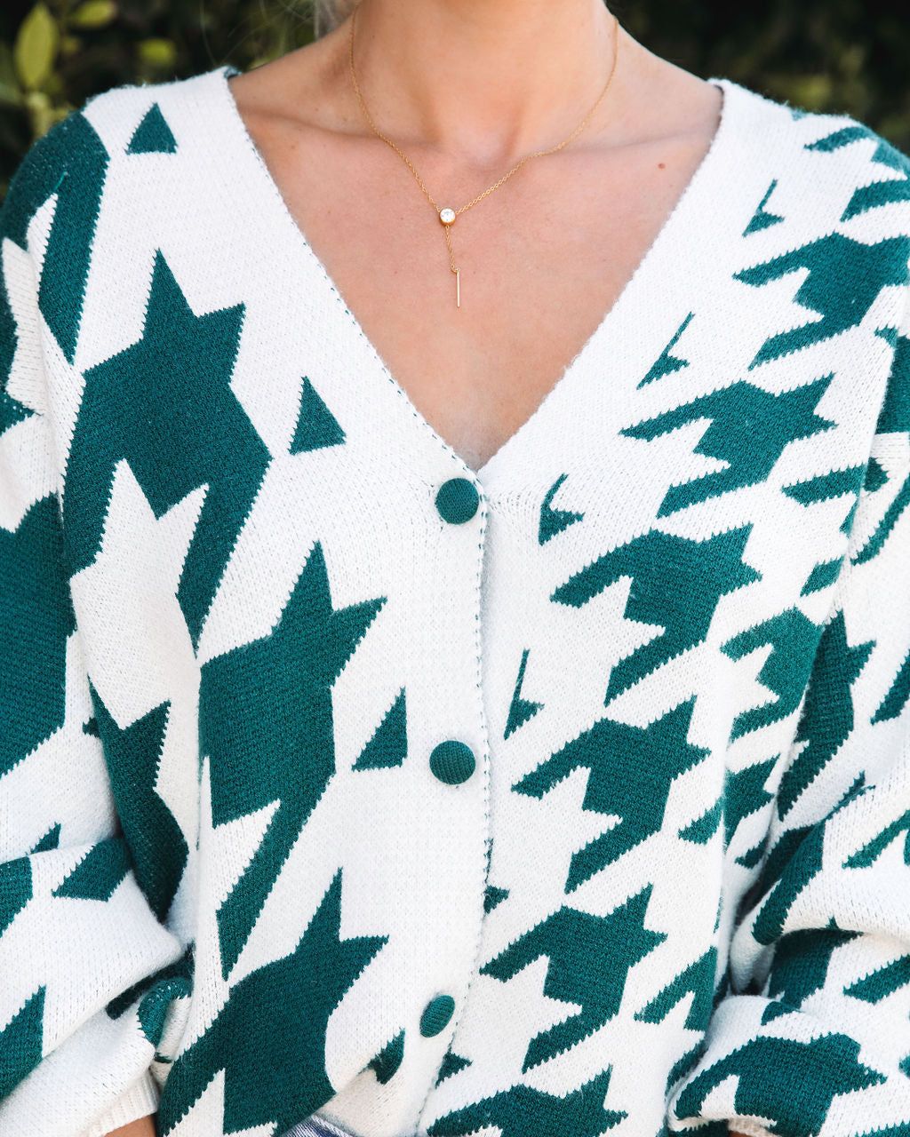 Strike A Pose Houndstooth Cardigan sold by Vici product image thumbnail 2