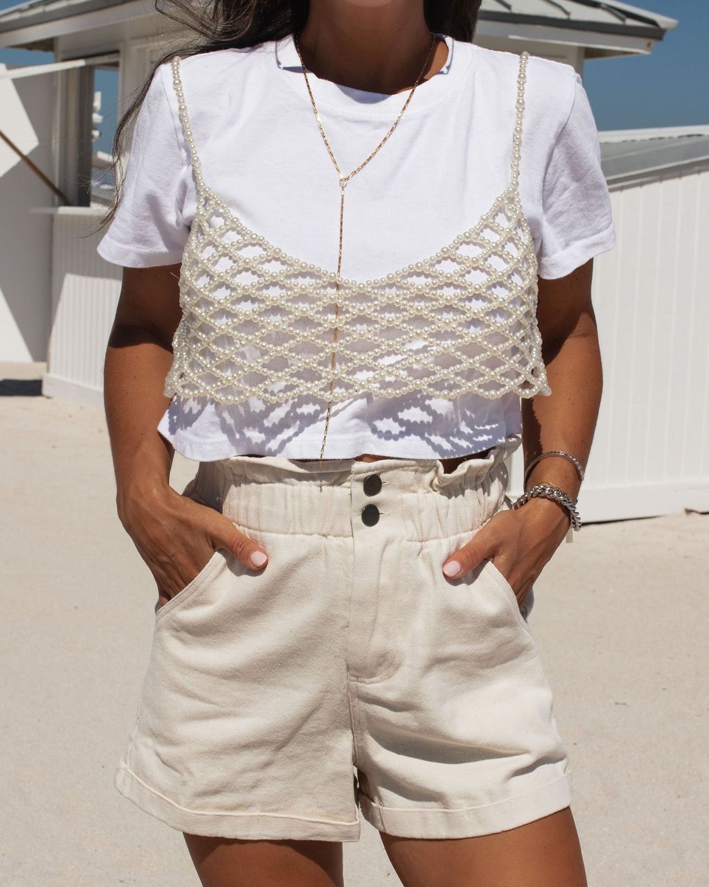 Mother Of Pearl Bralette - FINAL SALE sold by Vici product image thumbnail 5