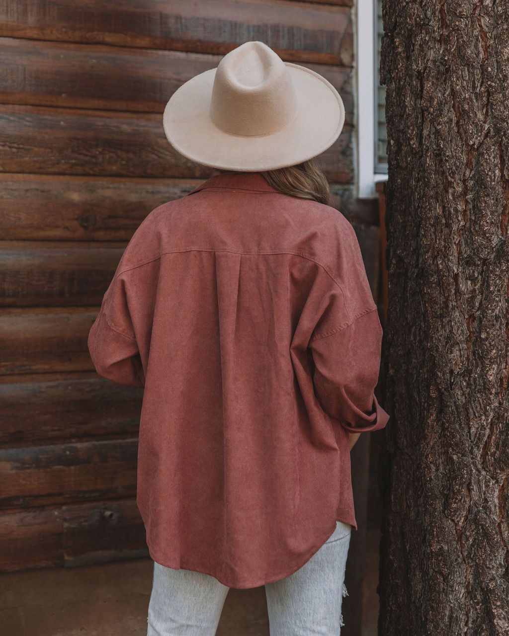Refresh Pocketed Button Down Corduroy Top - Rosewood - FINAL SALE sold by Vici product image thumbnail 2