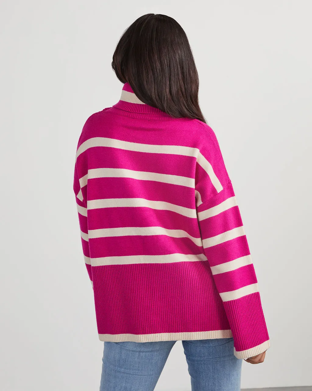 Evelyn Striped Turtleneck Sweater sold by Vici product image thumbnail 4