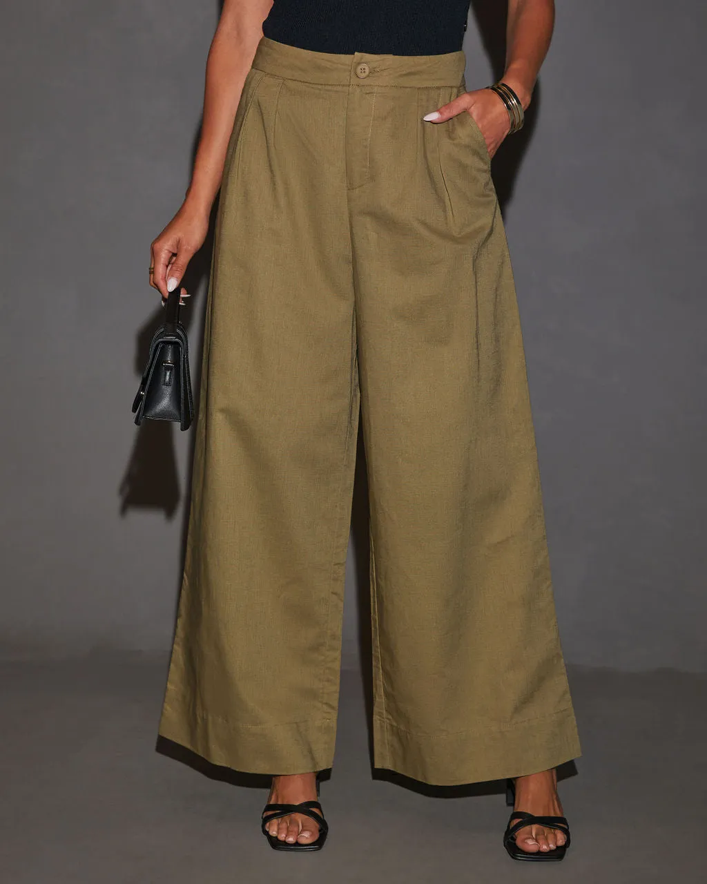 Camie Wide Leg Linen Pants sold by Vici product image thumbnail 3