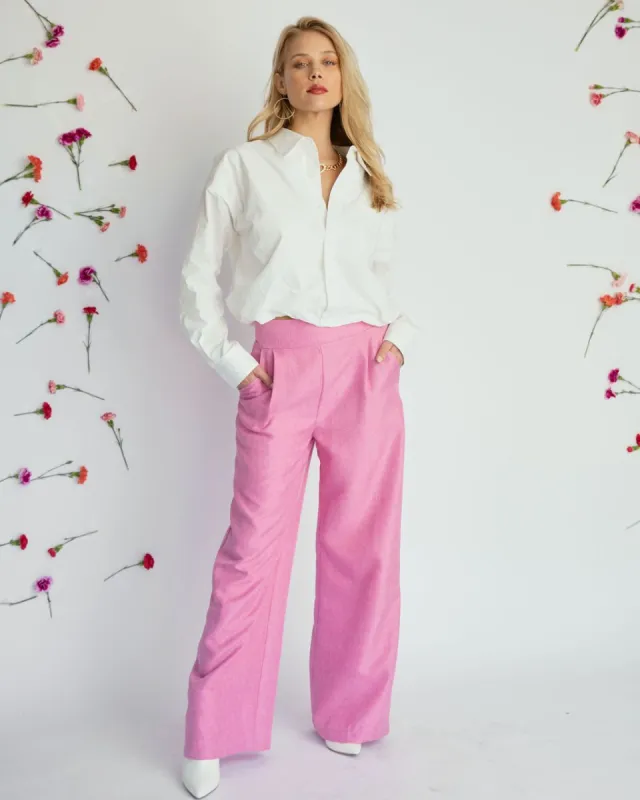 Delight Me Rolled Hem Collared Shirt sold by Vici