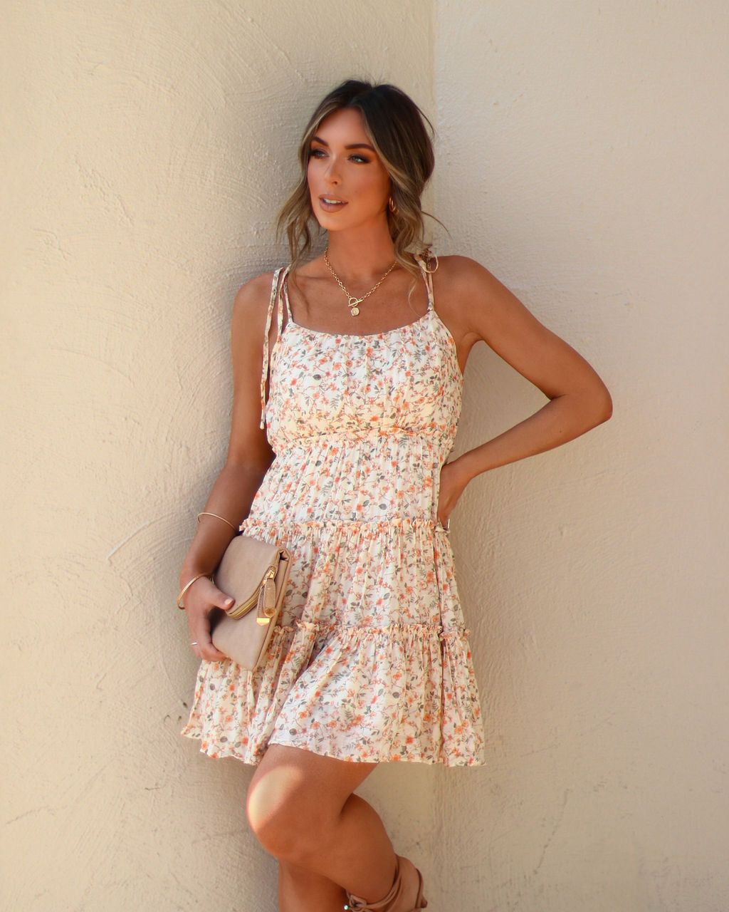 Alyssum Floral Tiered Babydoll Dress sold by Vici product image thumbnail 2