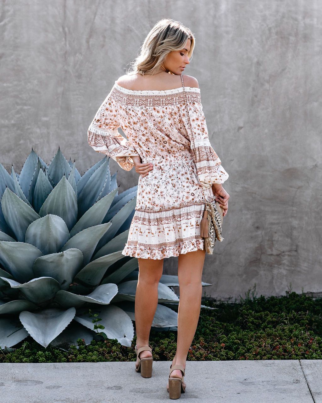 Gale Floral Off The Shoulder Ruffle Tiered Dress - FINAL SALE sold by Vici product image thumbnail 7