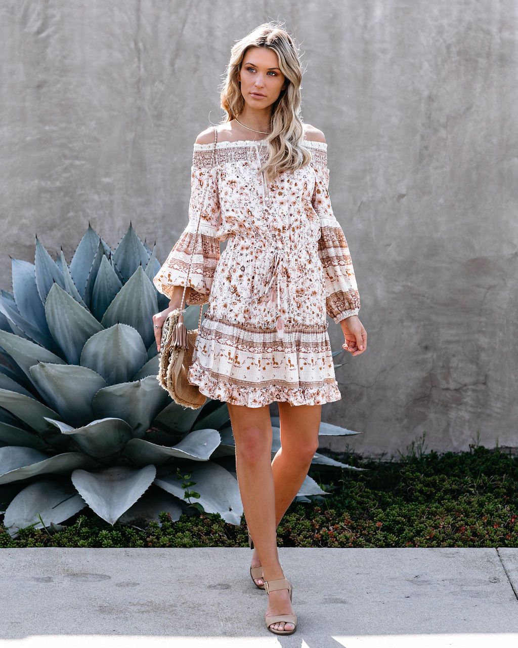 Gale Floral Off The Shoulder Ruffle Tiered Dress - FINAL SALE sold by Vici product image thumbnail 4