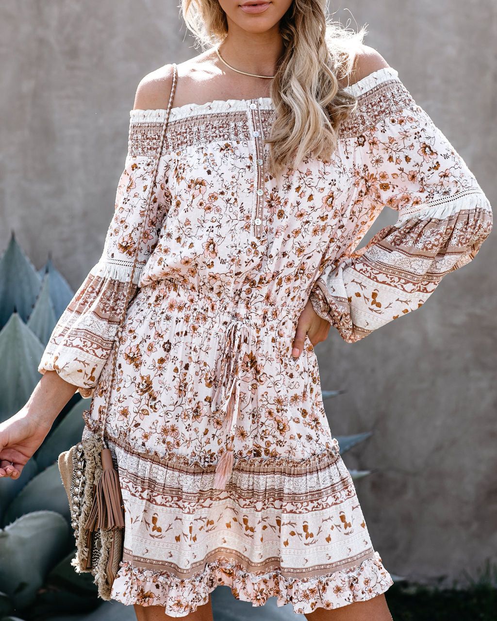 Gale Floral Off The Shoulder Ruffle Tiered Dress - FINAL SALE sold by Vici product image thumbnail 9