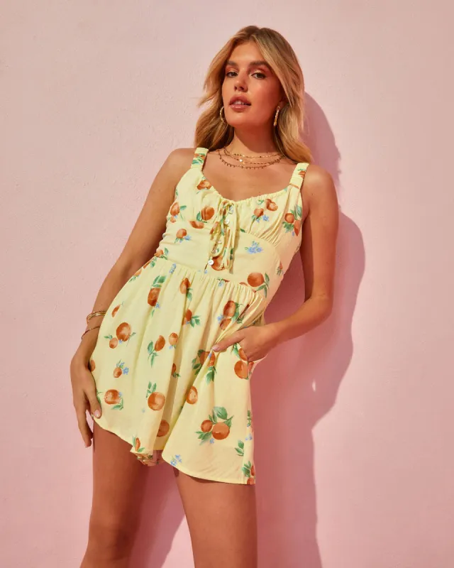 Taste Of Summer Printed Pocketed Romper sold by Vici