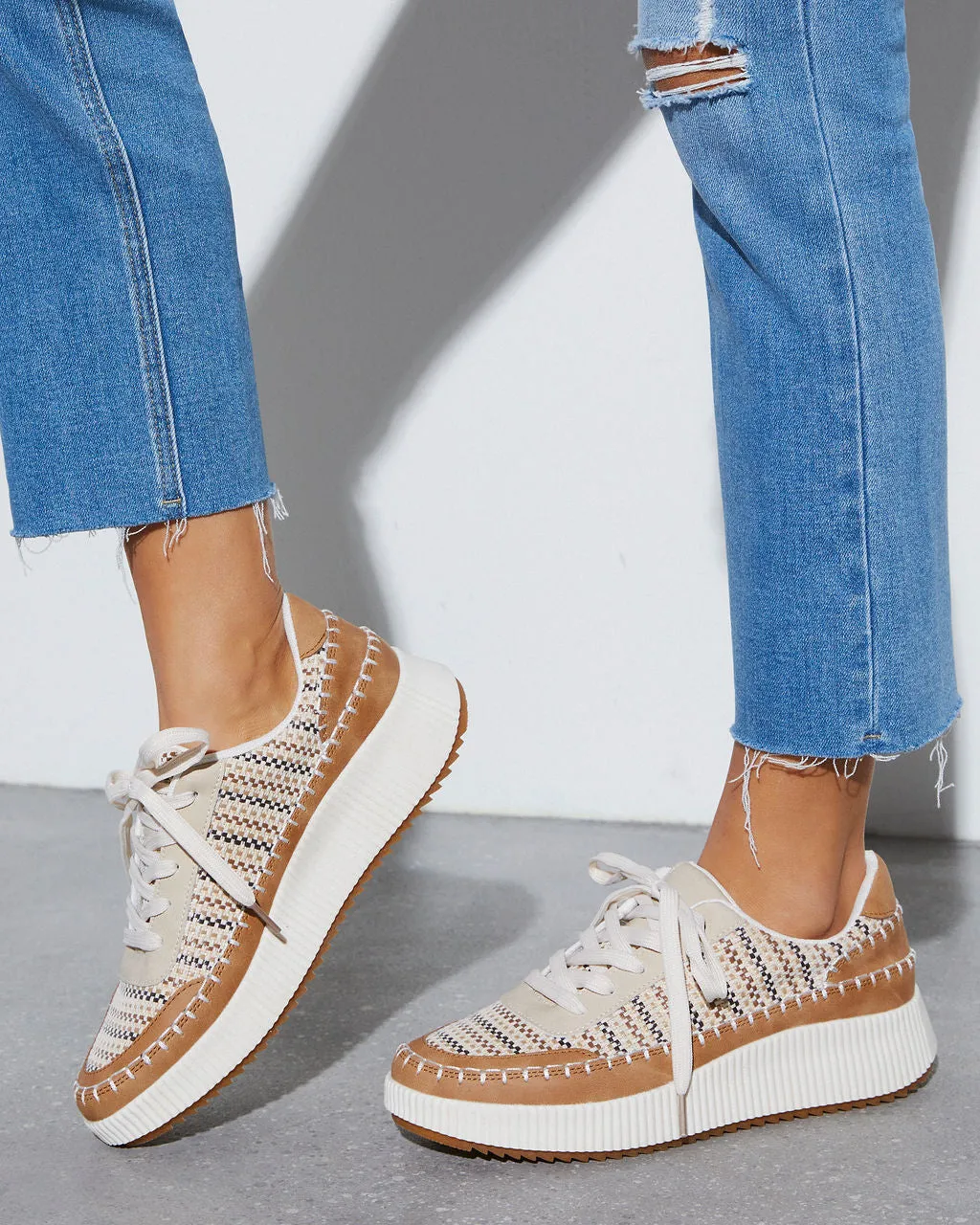 Elevation Woven Platform Sneakers sold by Vici product image thumbnail 5