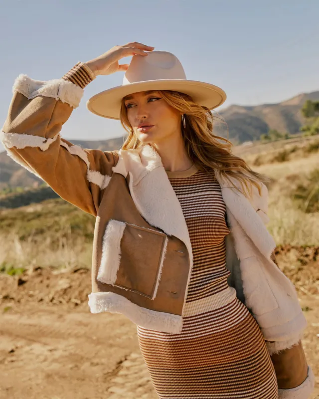 Wildwood Cropped Shearling Jacket sold by Vici