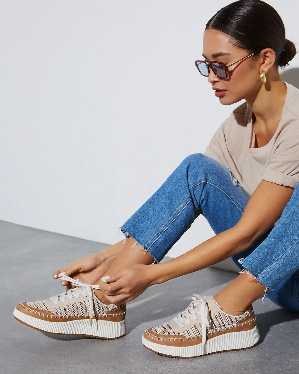 Elevation Woven Platform Sneakers sold by Vici product image thumbnail 2