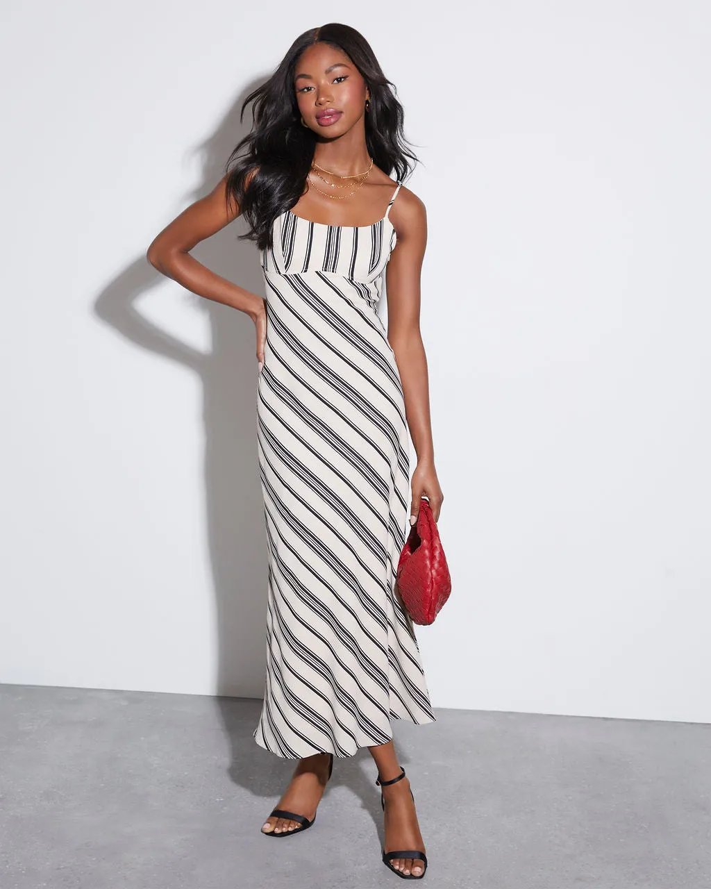 Rhoda Striped Maxi Dress sold by Vici