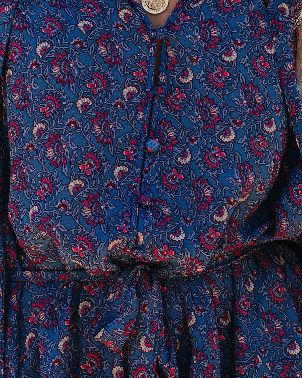 Luana Pocketed Printed Button Down Romper - FINAL SALE sold by Vici product image thumbnail 5