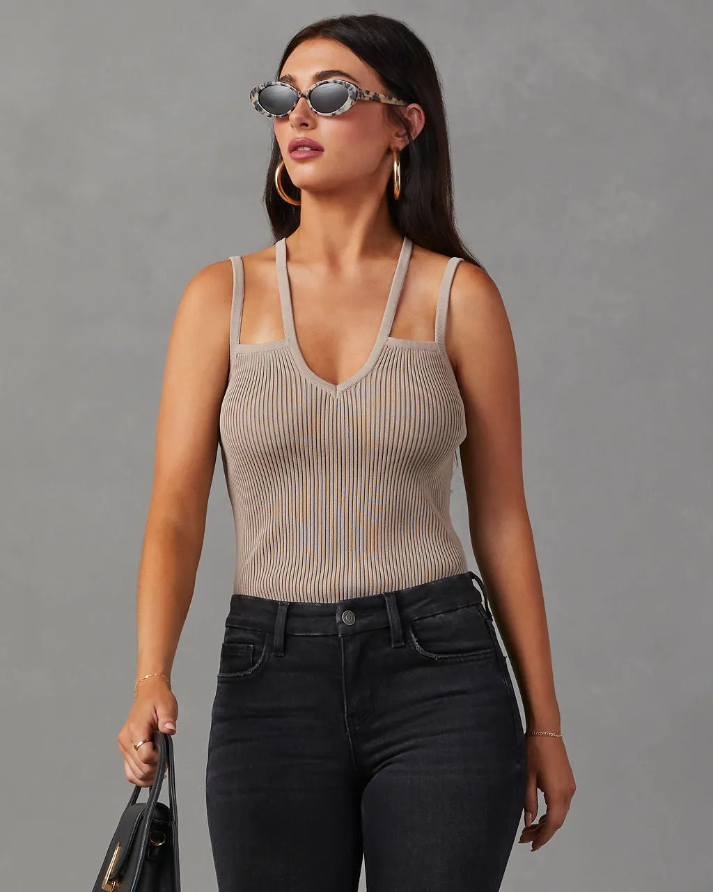 Pacheco Strappy Ribbed Tank sold by Vici product image thumbnail 5