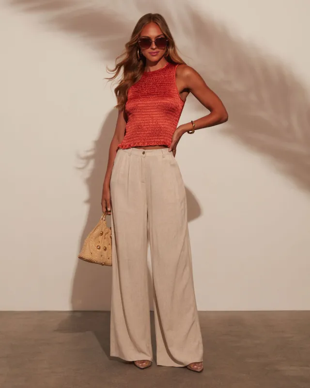 Georgina Satin Tank Top sold by Vici