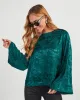 Odette Embossed Wide Sleeve Top sold by Vici