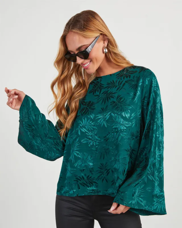 Odette Embossed Wide Sleeve Top sold by Vici
