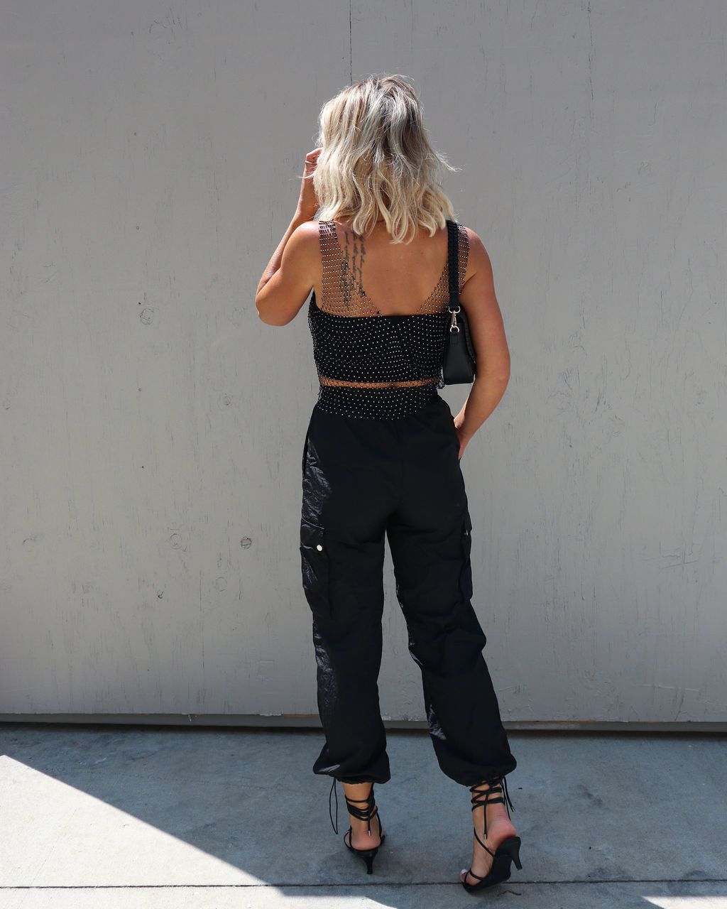 Rockstar Rhinestone Embellished Top - Black - FINAL SALE sold by Vici product image thumbnail 4