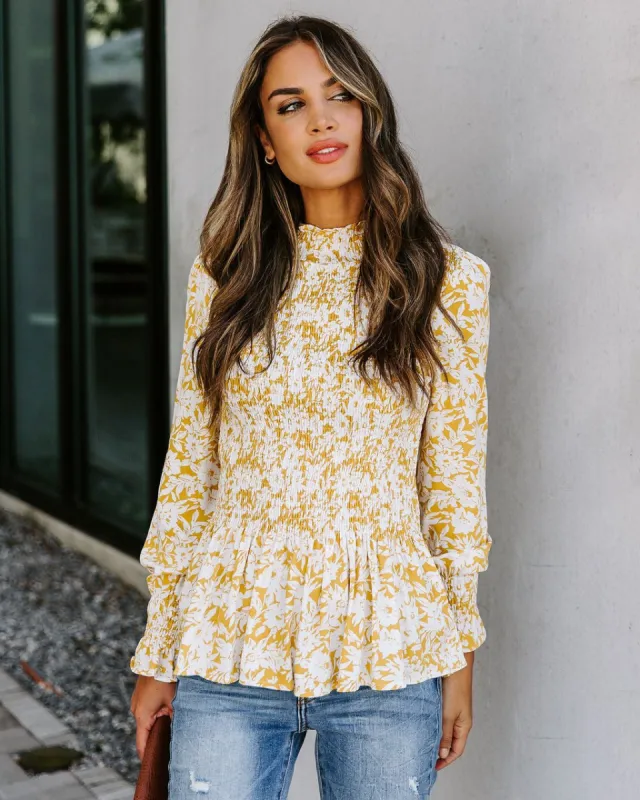 Bumble Floral Smocked Top - SALE sold by Vici
