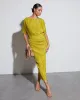 Elisha Plisse Short Sleeve Midi Dress sold by Vici