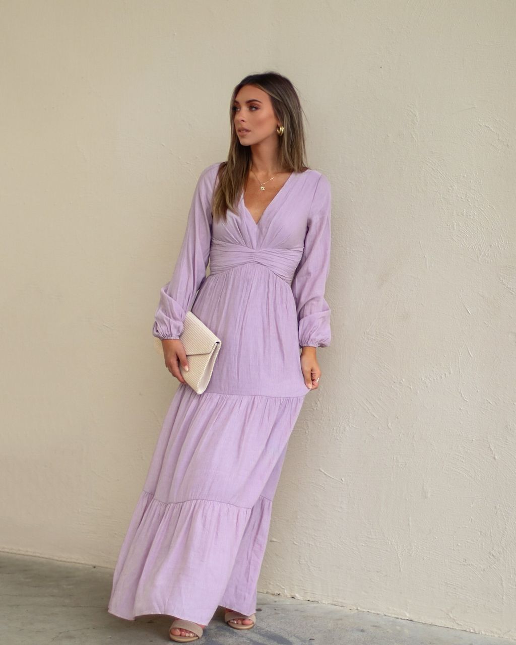 Peregrine Tiered Maxi Dress - Mauve - FINAL SALE sold by Vici