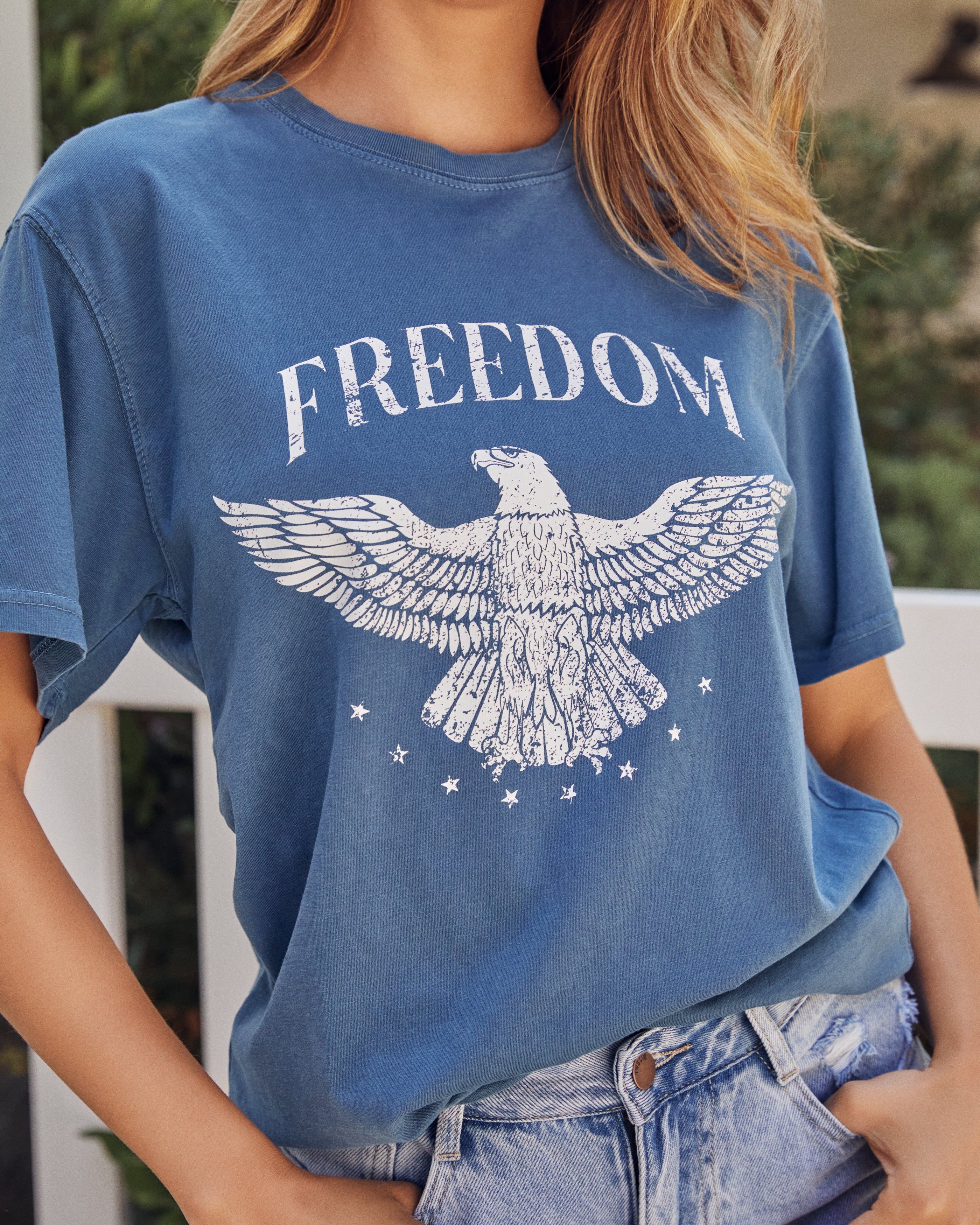 Eagles Fly High Cotton Freedom Tee sold by Vici product image thumbnail 4