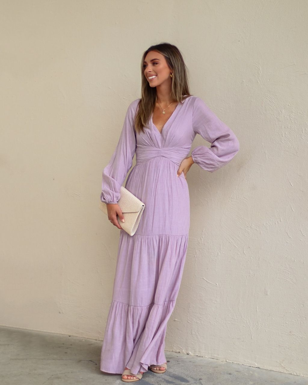Peregrine Tiered Maxi Dress - Mauve - FINAL SALE sold by Vici product image thumbnail 5