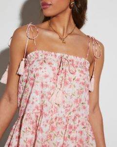 Lucianna Floral Babydoll Mini Dress sold by Vici