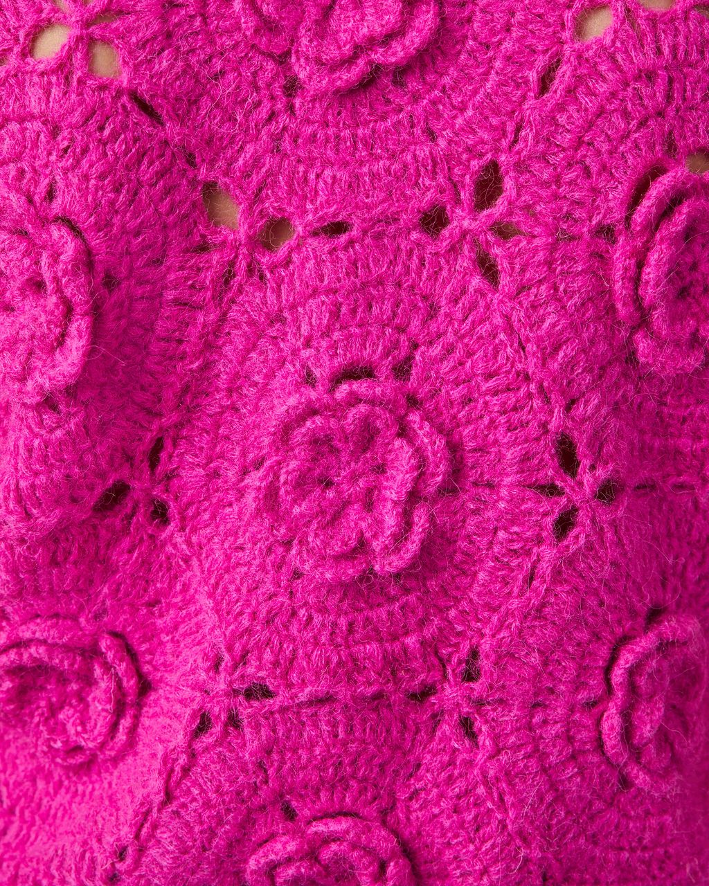 Rosette Short Sleeve Knit Sweater - Hot Pink sold by Vici product image thumbnail 5