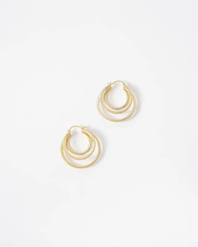 Caprice Triple Crystal Hoops sold by Vici